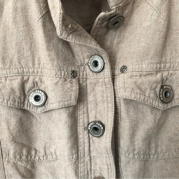 Point Zero Linen Blend Utility Jacket Large - Picture 4 of 7